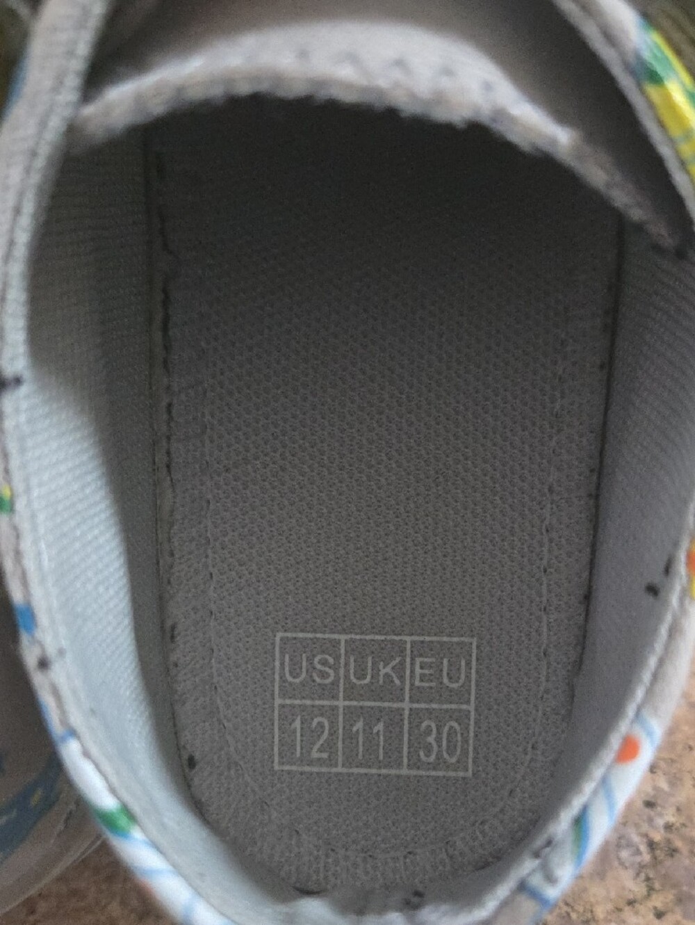 Kids Grey Canvas Light Up Sneakers with Colorful Space Print - Picture 2 of 5